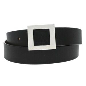 Louis Vuitton Black Ceinture Belt LV Stamp M6896S RI0094 #100/40 135612 Louis Vuitton 2004 Black Ceinture Belt LV Stamp M6896S #100  main image 2
